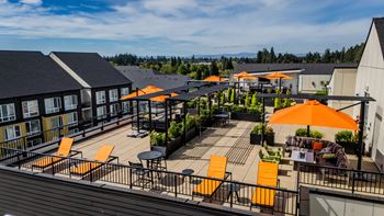 The arbory apartments rooftop lounge with bbq